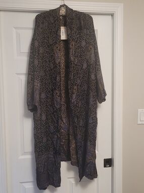 NWT Baba Boho Paisley Kimono Duster Set